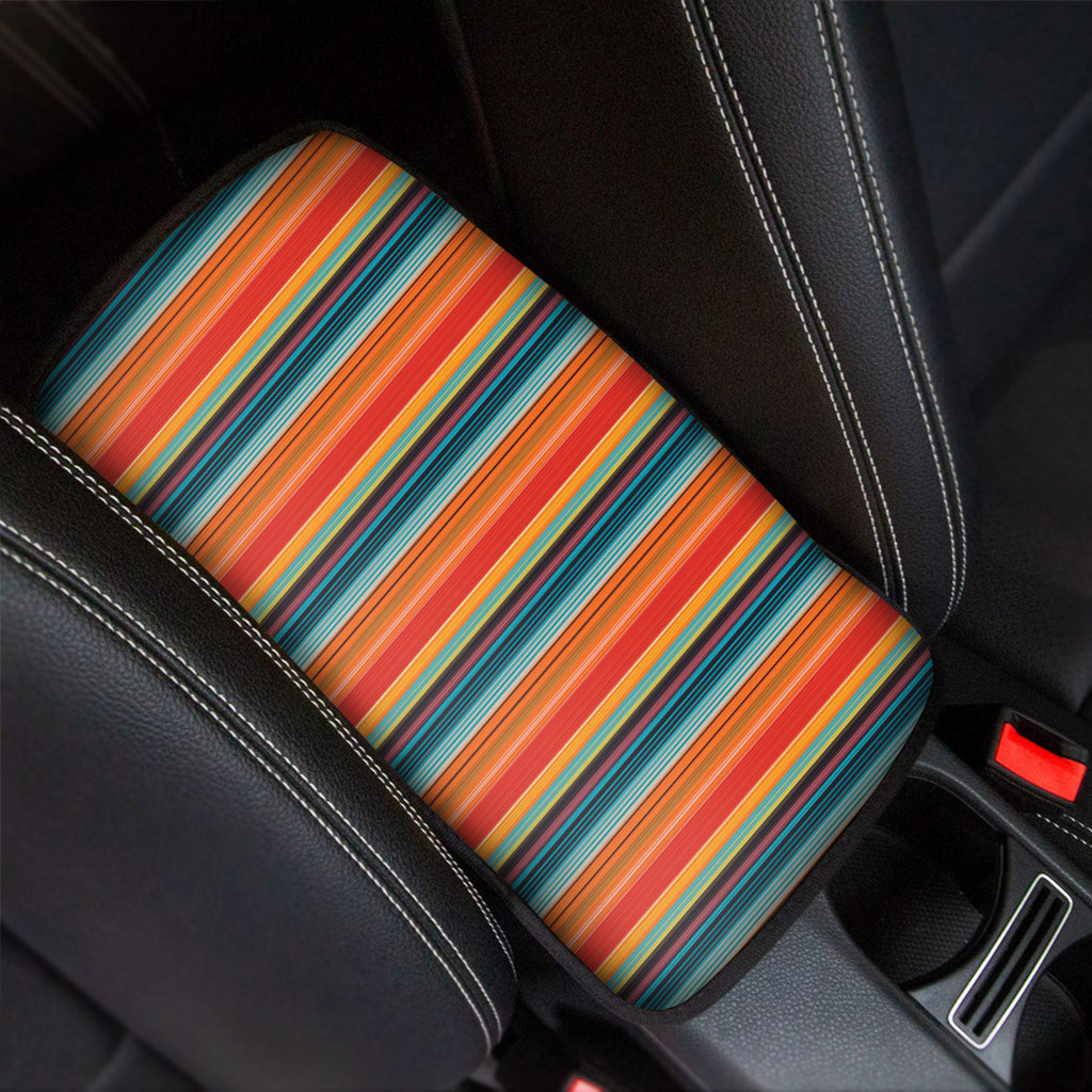 Ethnic Mexican Blanket Pattern Print Car Center Console Cover