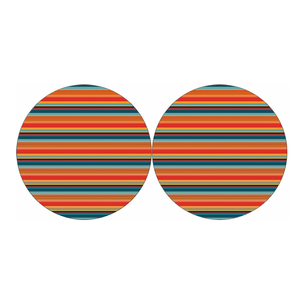 Ethnic Mexican Blanket Pattern Print Car Coasters