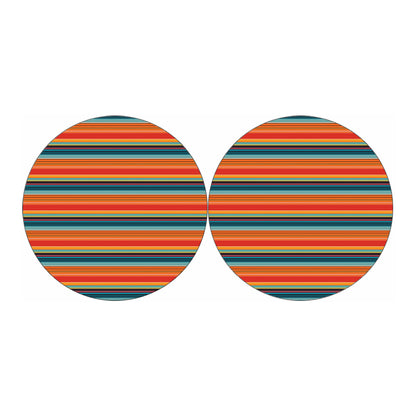 Ethnic Mexican Blanket Pattern Print Car Coasters