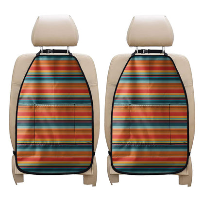 Ethnic Mexican Blanket Pattern Print Car Seat Organizers