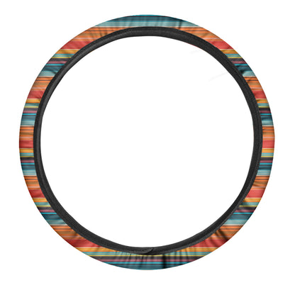 Ethnic Mexican Blanket Pattern Print Car Steering Wheel Cover