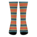 Ethnic Mexican Blanket Pattern Print Crew Socks