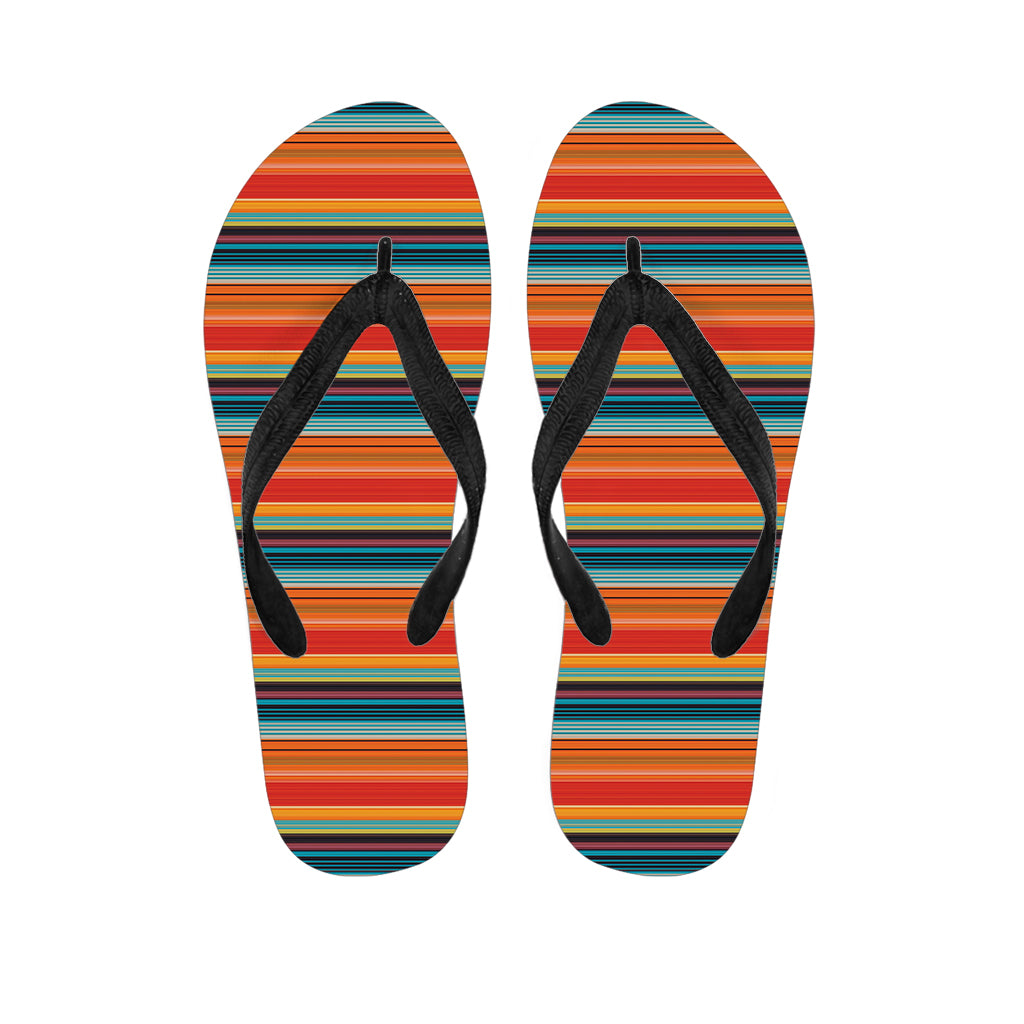 Ethnic Mexican Blanket Pattern Print Flip Flops