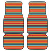 Ethnic Mexican Blanket Pattern Print Front and Back Car Floor Mats