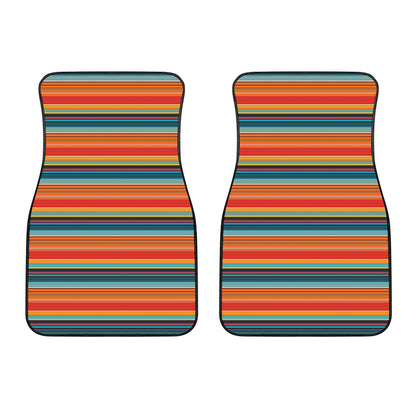 Ethnic Mexican Blanket Pattern Print Front Car Floor Mats