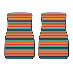 Ethnic Mexican Blanket Pattern Print Front Car Floor Mats