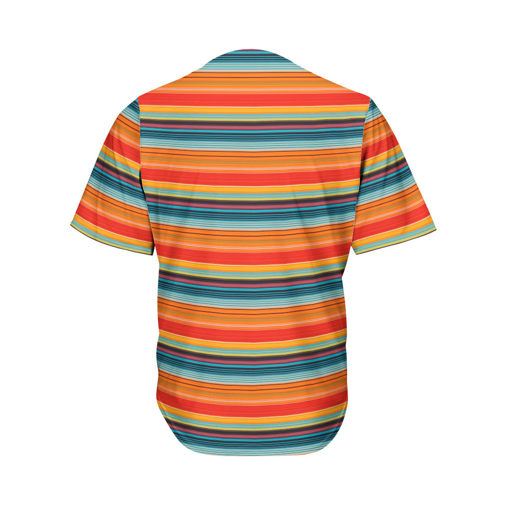 Ethnic Mexican Blanket Pattern Print Men's Baseball Jersey