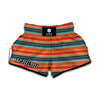 Ethnic Mexican Blanket Pattern Print Muay Thai Boxing Shorts