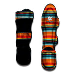 Ethnic Mexican Blanket Pattern Print Muay Thai Shin Guard