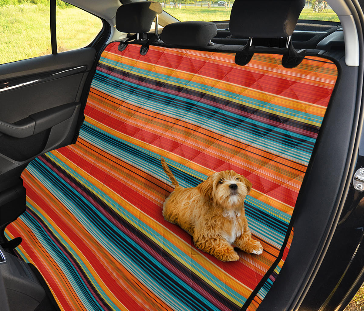 Ethnic Mexican Blanket Pattern Print Pet Car Back Seat Cover