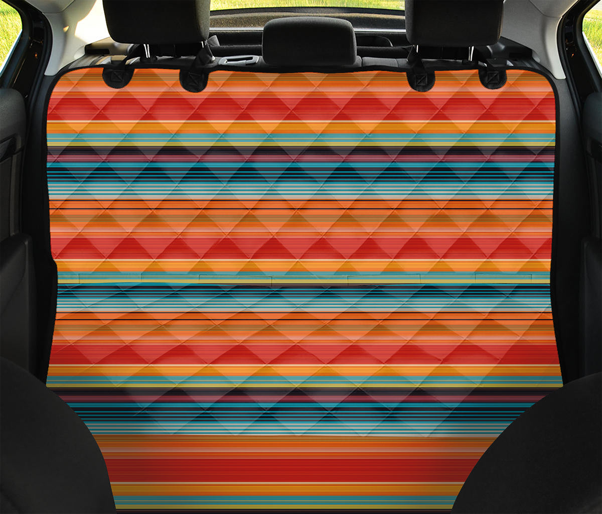 Ethnic Mexican Blanket Pattern Print Pet Car Back Seat Cover