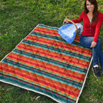 Ethnic Mexican Blanket Pattern Print Quilt