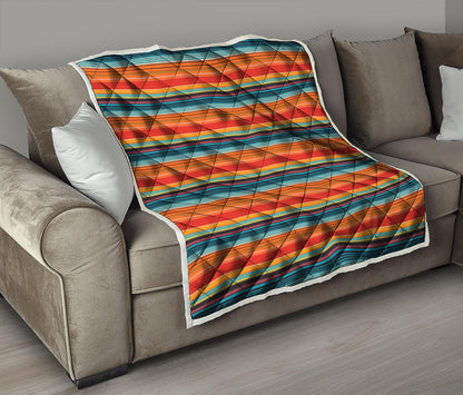Ethnic Mexican Blanket Pattern Print Quilt