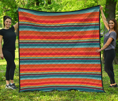 Ethnic Mexican Blanket Pattern Print Quilt
