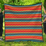 Ethnic Mexican Blanket Pattern Print Quilt