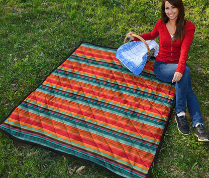 Ethnic Mexican Blanket Pattern Print Quilt