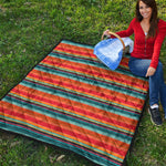 Ethnic Mexican Blanket Pattern Print Quilt