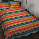Ethnic Mexican Blanket Pattern Print Quilt Bed Set