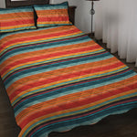 Ethnic Mexican Blanket Pattern Print Quilt Bed Set