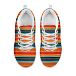 Ethnic Mexican Blanket Pattern Print White Sneakers