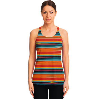 Ethnic Mexican Blanket Pattern Print Women's Racerback Tank Top