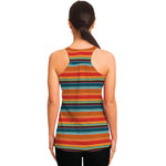 Ethnic Mexican Blanket Pattern Print Women's Racerback Tank Top