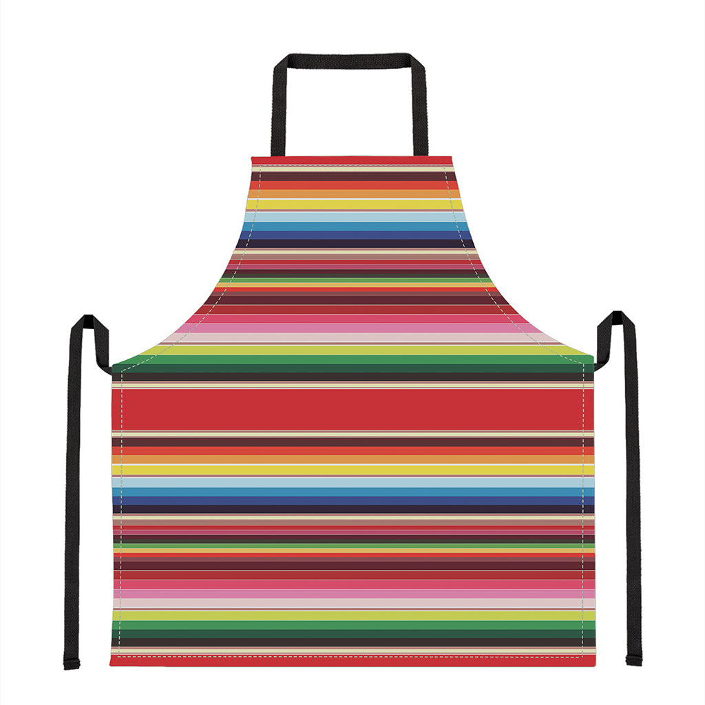 Ethnic Mexican Blanket Stripe Print Apron