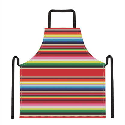 Ethnic Mexican Blanket Stripe Print Apron