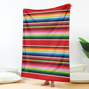 Ethnic Mexican Blanket Stripe Print Blanket