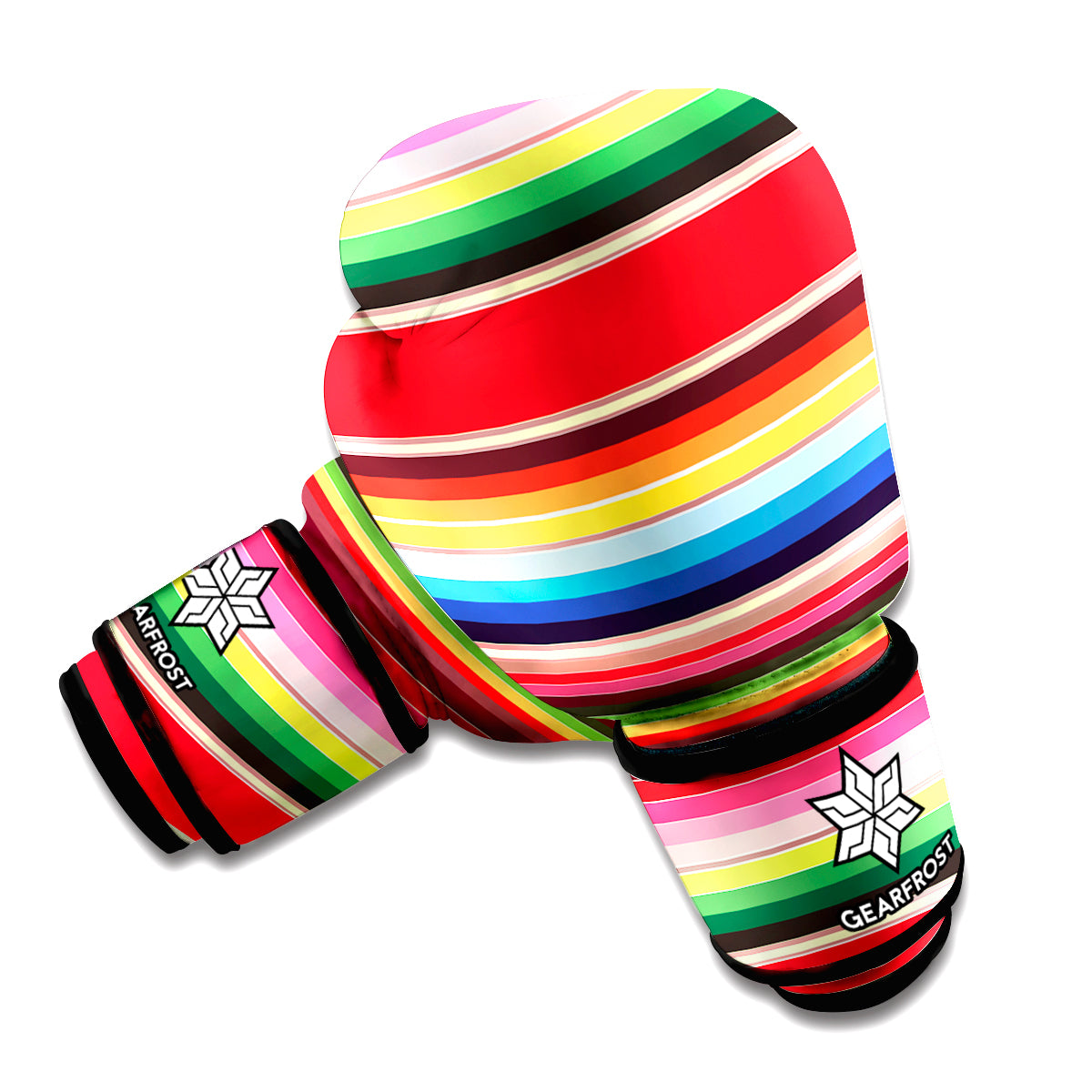 Ethnic Mexican Blanket Stripe Print Boxing Gloves