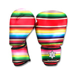 Ethnic Mexican Blanket Stripe Print Boxing Gloves