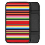 Ethnic Mexican Blanket Stripe Print Car Center Console Cover