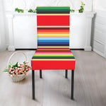 Ethnic Mexican Blanket Stripe Print Dining Chair Slipcover