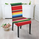 Ethnic Mexican Blanket Stripe Print Dining Chair Slipcover