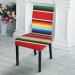 Ethnic Mexican Blanket Stripe Print Dining Chair Slipcover