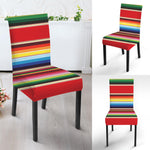 Ethnic Mexican Blanket Stripe Print Dining Chair Slipcover