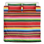 Ethnic Mexican Blanket Stripe Print Duvet Cover Bedding Set