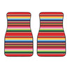 Ethnic Mexican Blanket Stripe Print Front Car Floor Mats