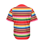 Ethnic Mexican Blanket Stripe Print Men's Baseball Jersey