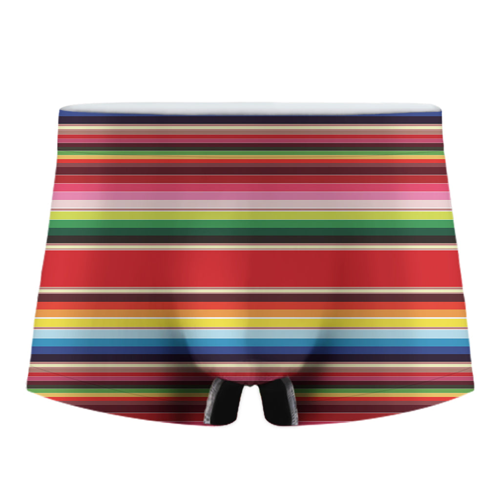 Ethnic Mexican Blanket Stripe Print Men's Boxer Briefs