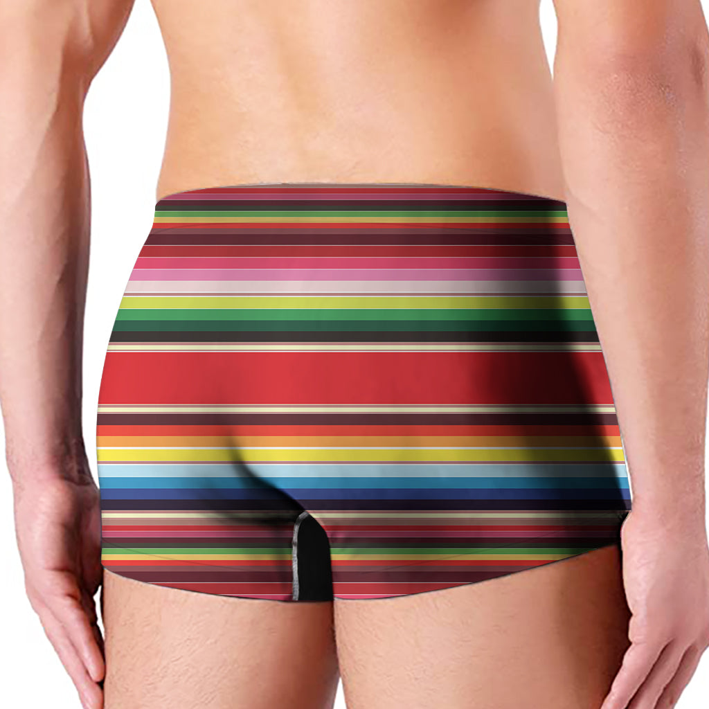 Ethnic Mexican Blanket Stripe Print Men's Boxer Briefs