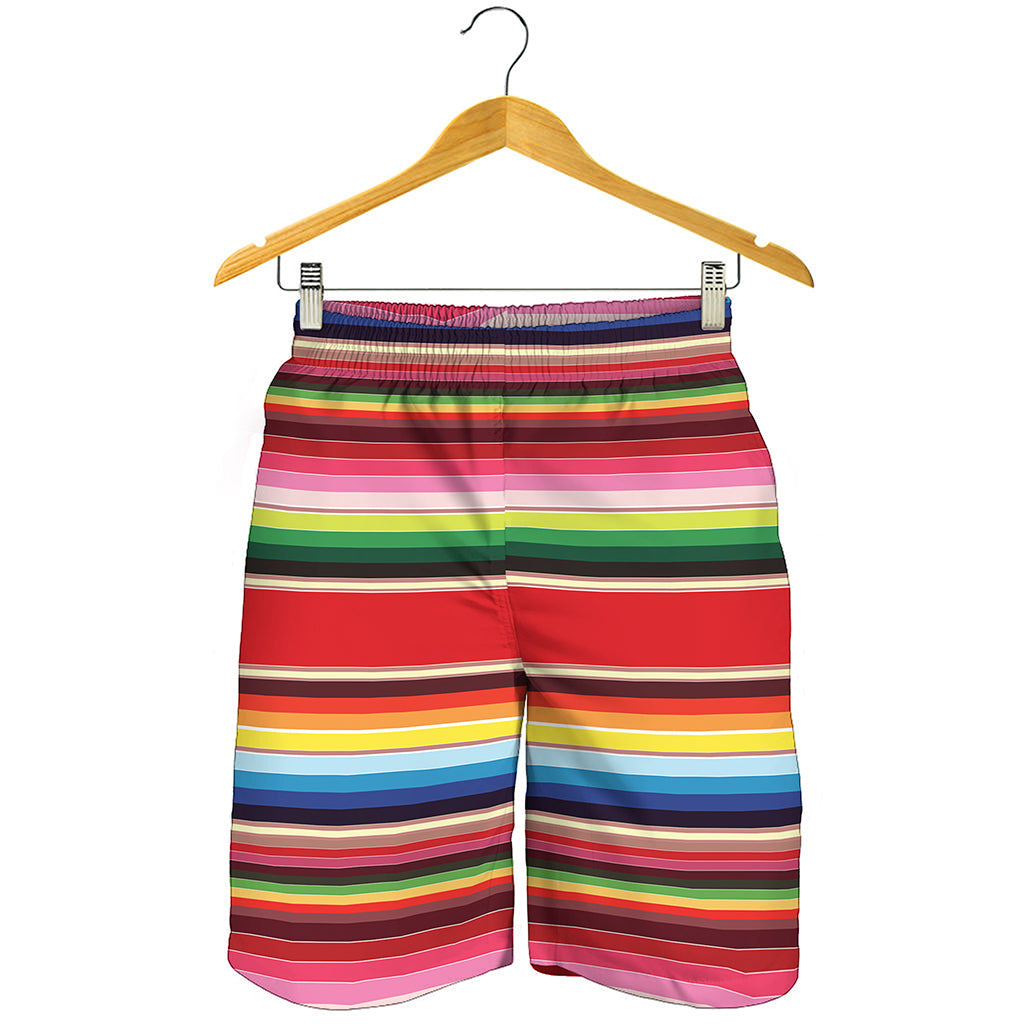 Ethnic Mexican Blanket Stripe Print Men's Shorts