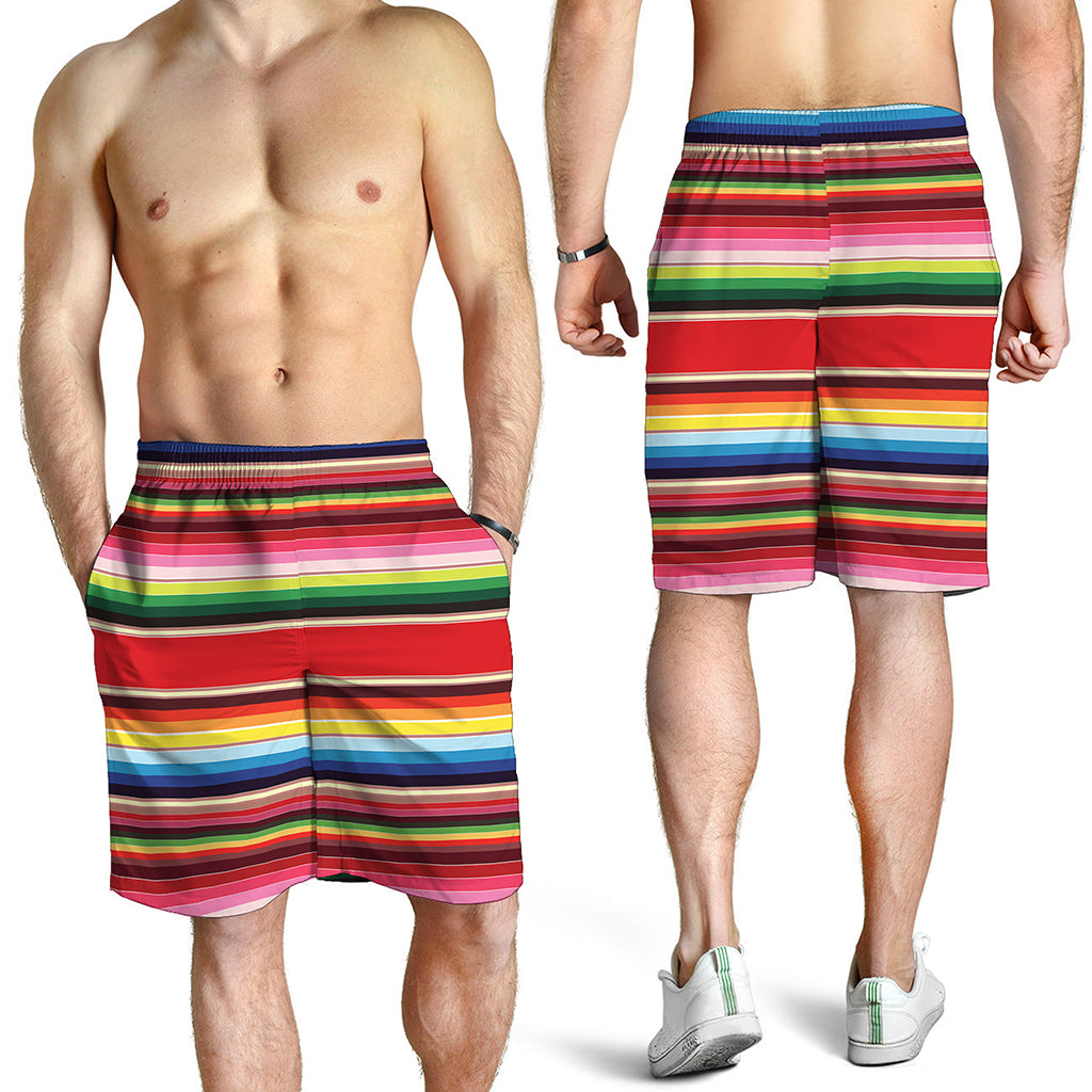 Ethnic Mexican Blanket Stripe Print Men's Shorts