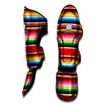 Ethnic Mexican Blanket Stripe Print Muay Thai Shin Guard