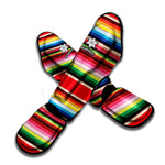 Ethnic Mexican Blanket Stripe Print Muay Thai Shin Guard