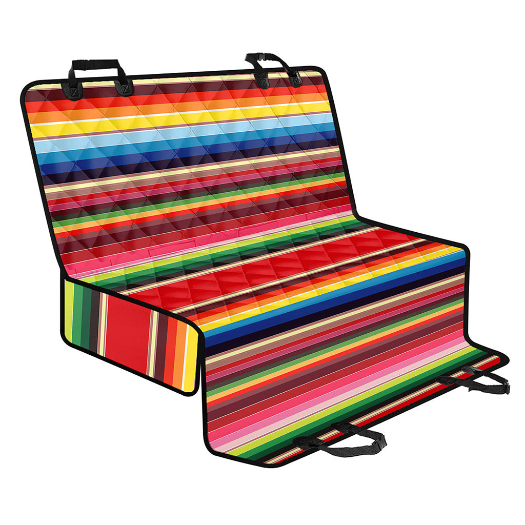 Ethnic Mexican Blanket Stripe Print Pet Car Back Seat Cover