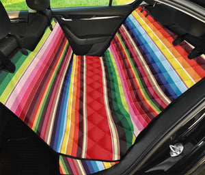 Ethnic Mexican Blanket Stripe Print Pet Car Back Seat Cover