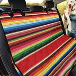 Ethnic Mexican Blanket Stripe Print Pet Car Back Seat Cover