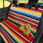 Ethnic Mexican Blanket Stripe Print Pet Car Back Seat Cover