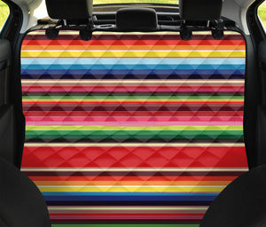 Ethnic Mexican Blanket Stripe Print Pet Car Back Seat Cover